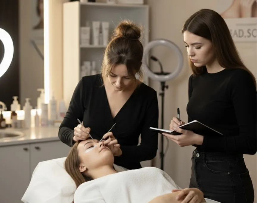 Hélène en formation présentielle avec une élève